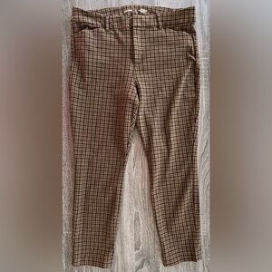 🖤🤎Brown & Black🤎🖤 Houndstooth Checkered High-Rise Pixie Skinny Pants | Size 14